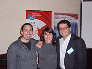 Ponentes Invitados, Tony Kouzarides (i), Isabel Palacios y Sergio Moreno (d).